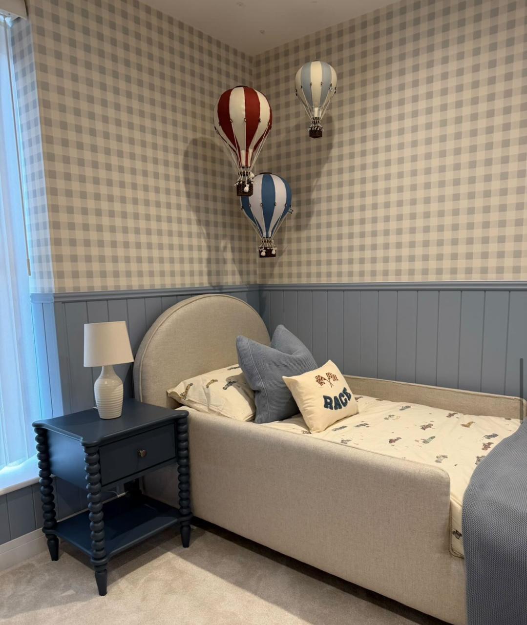Playful children's bedroom with panelling